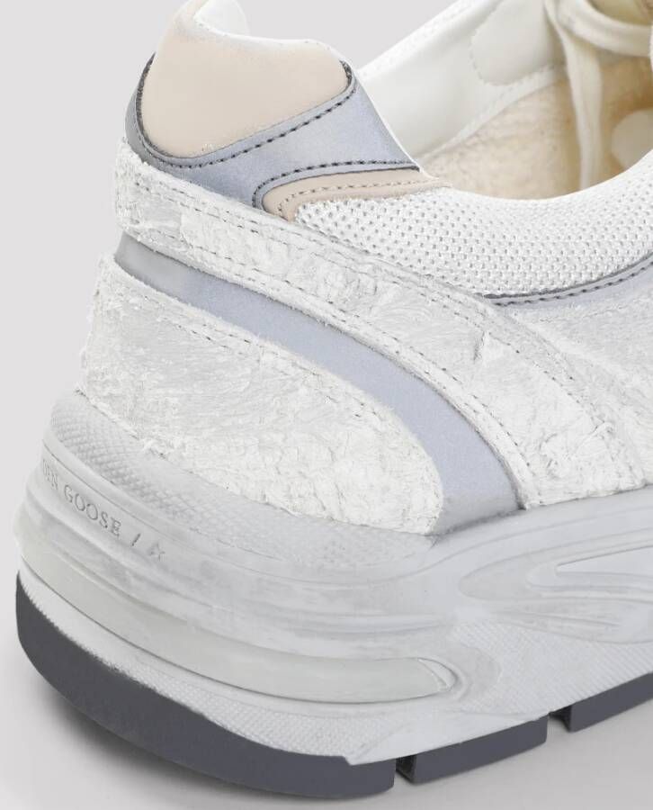 Golden Goose Witte Zilveren Hardlopende Vader Sneakers White Heren