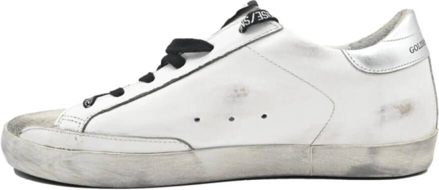 Golden Goose Witte Zilveren Ster Sneakers White Dames