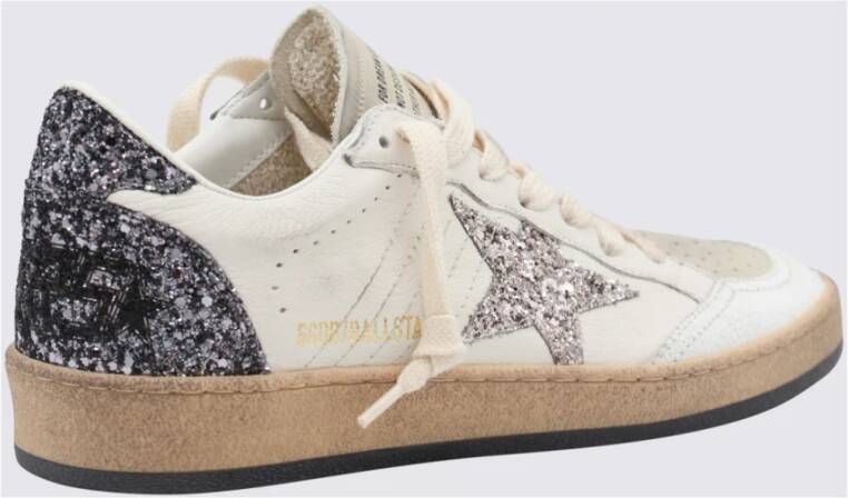 Golden Goose Witte Zwarte Ball Star Lage Sneakers White Dames