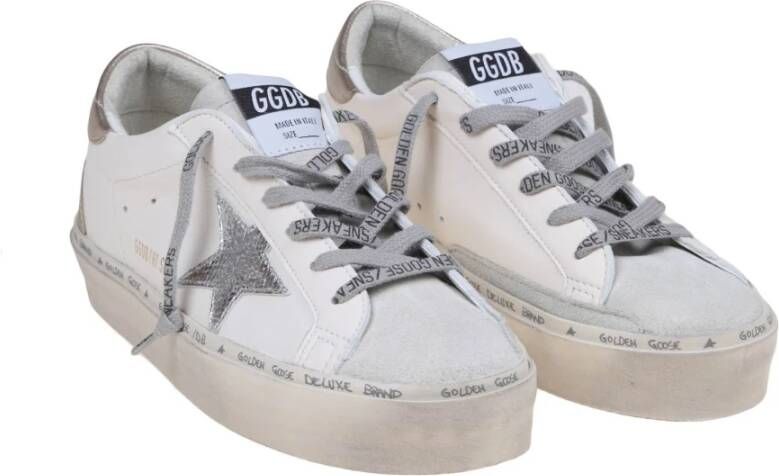 Golden Goose Witte Platinum Leren en Suède Sneakers White Dames