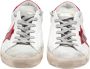 Golden Goose Witte Rode Leren Sneakers Ronde Neus White Dames - Thumbnail 3