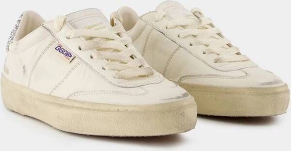 Golden Goose Wit Zilver Leren Sneakers White Dames