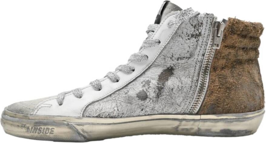 Golden Goose Zilver Bruin Wit Slide Sneakers Multicolor Heren