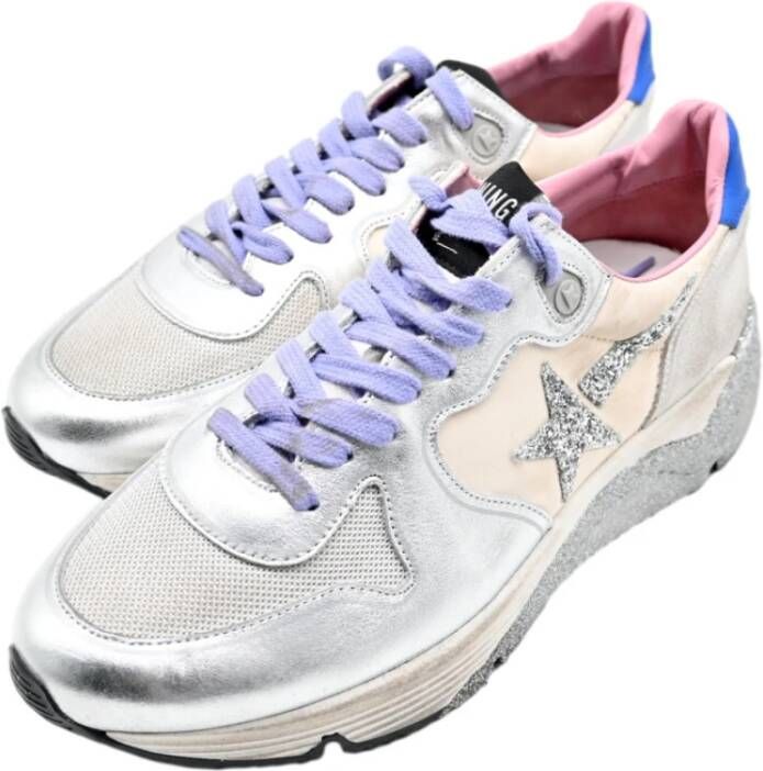 Golden Goose Zilver Lilla Hardloopsneakers Multicolor Heren