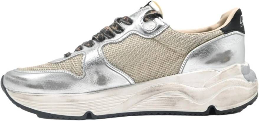 Golden Goose Zilver Metalen Hardloopschoenen met Zwarte Ster Multicolor Heren