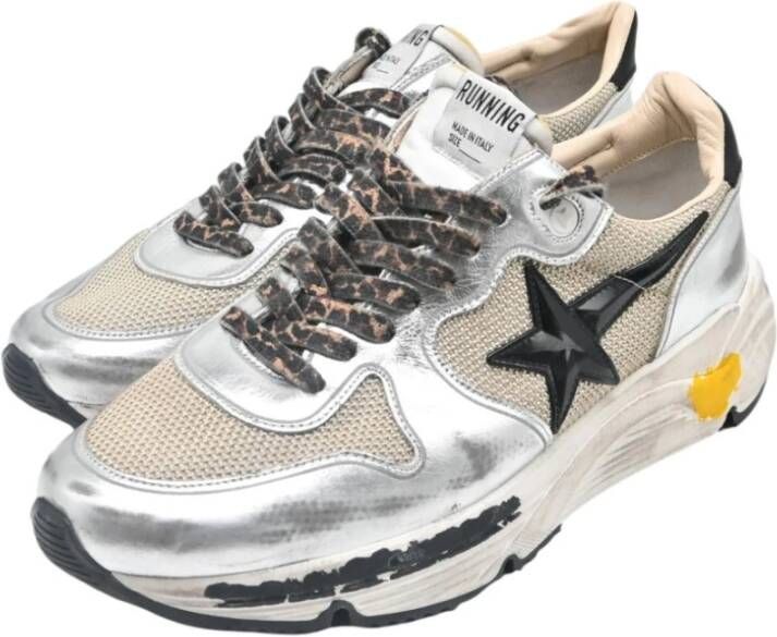 Golden Goose Zilver Metalen Hardloopschoenen met Zwarte Ster Multicolor Heren