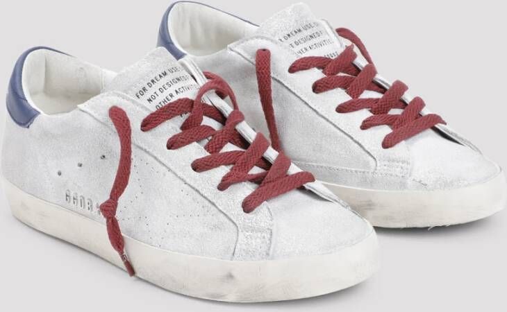 Golden Goose Zilver Wit Blauw Superstar Sneakers White Dames