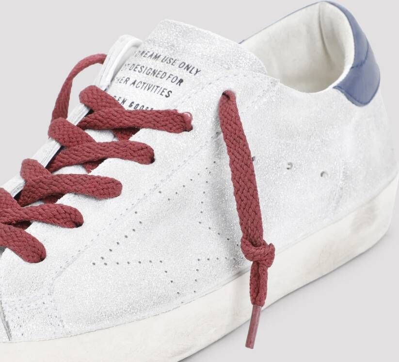 Golden Goose Zilver Wit Blauw Superstar Sneakers White Dames