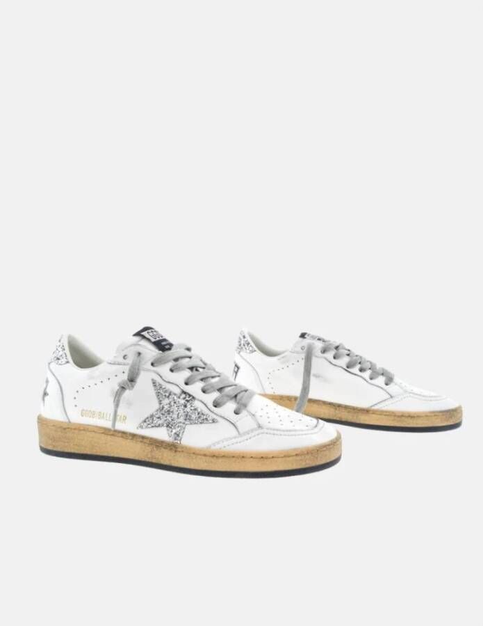 Golden Goose Zilveren Glitter Ball-Star Sneakers Gray Heren