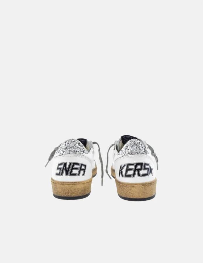 Golden Goose Zilveren Glitter Ball-Star Sneakers Gray Heren