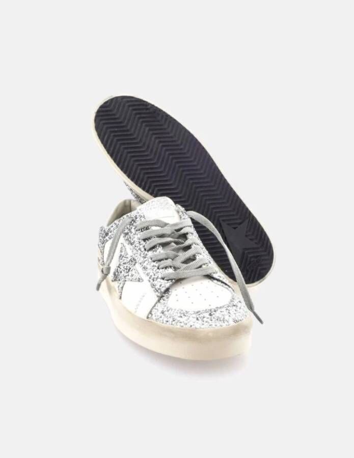 Golden Goose Zilveren Glitter Stardan Sneakers Gray Heren