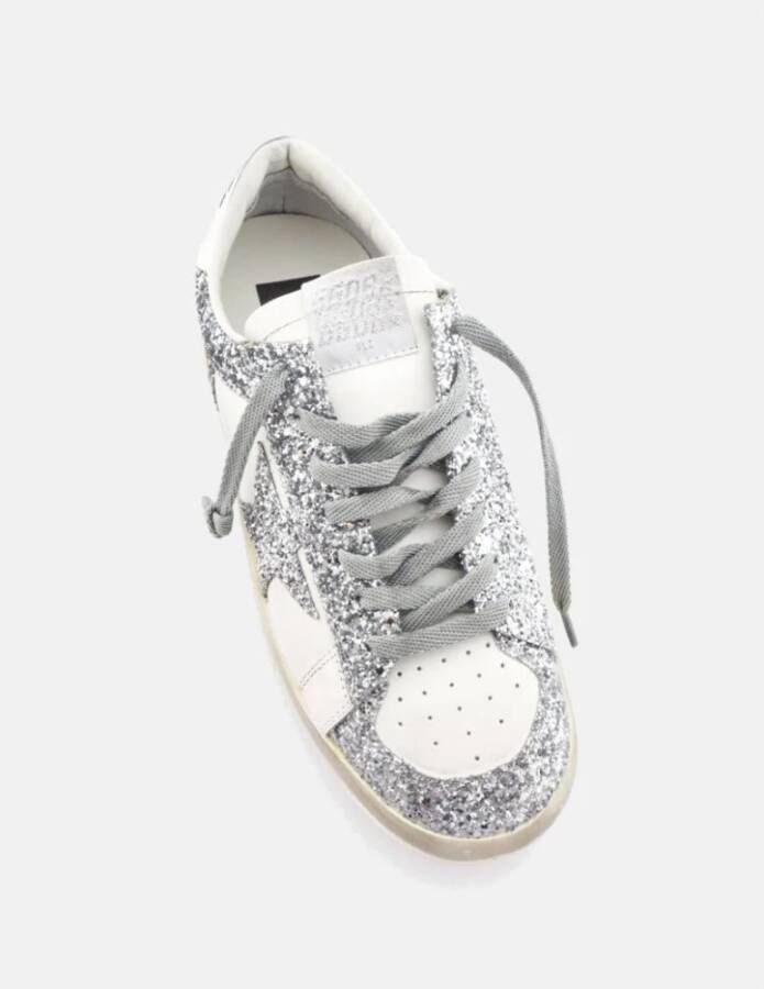 Golden Goose Zilveren Glitter Stardan Sneakers Gray Heren