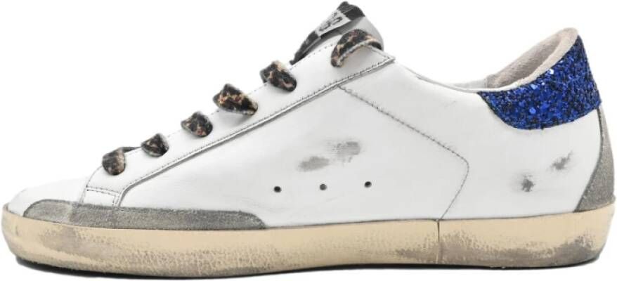 Golden Goose Zilveren Ster Glitter Sneakers White Dames