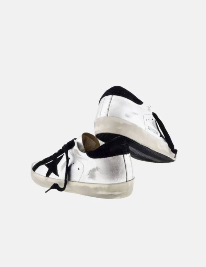 Golden Goose Zilveren Ster Zwarte Sneakers White Dames