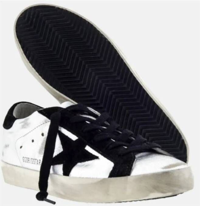 Golden Goose Zilveren Ster Zwarte Sneakers White Dames