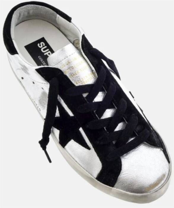 Golden Goose Zilveren Ster Zwarte Sneakers White Dames