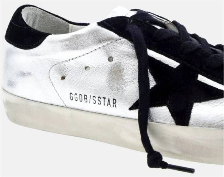 Golden Goose Zilveren Ster Zwarte Sneakers White Dames