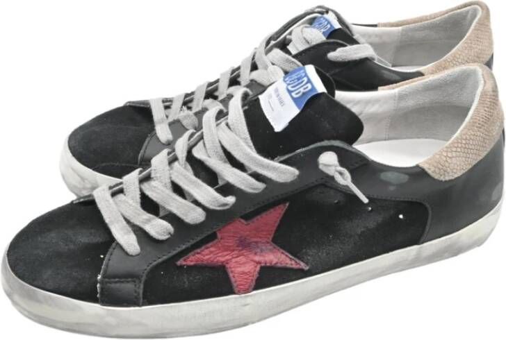 Golden Goose Zwart en Bordeaux Star Sneakers Black Heren