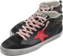 Golden Goose Zwart Rood Mid Star Sneakers Black Heren - Thumbnail 2