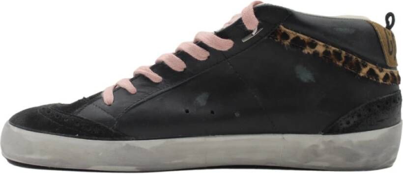 Golden Goose Zwart Rood Mid Star Sneakers Black Heren