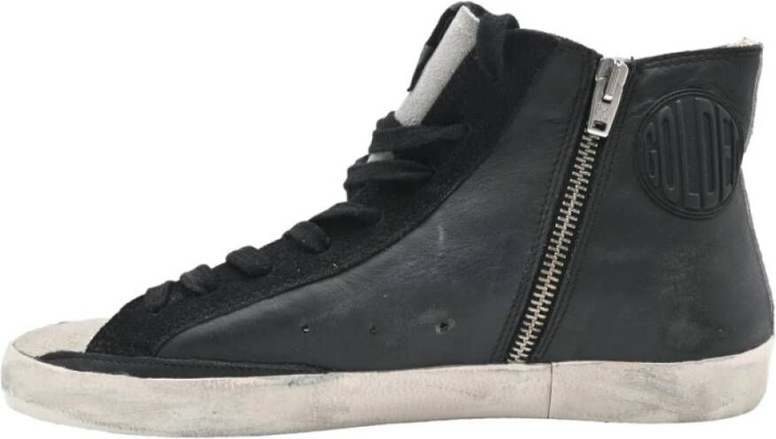 Golden Goose Zwart Wit Suède Glitter Sneakers Black Dames