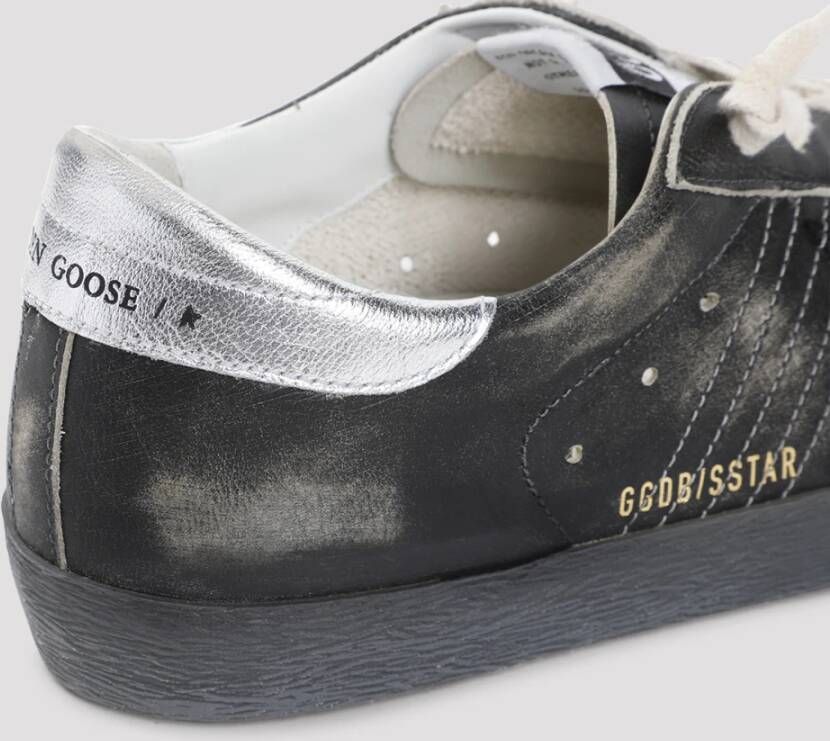 Golden Goose Zwart Zilver Superstar Sneakers Black Heren