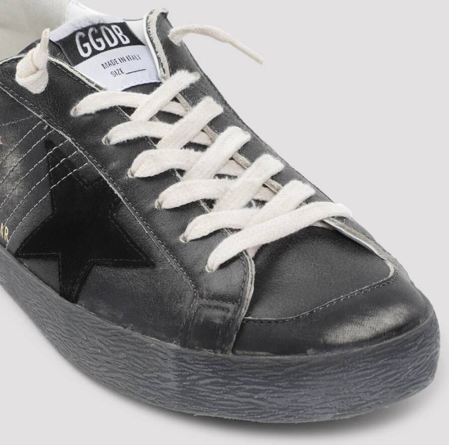 Golden Goose Zwart Zilver Superstar Sneakers Black Heren