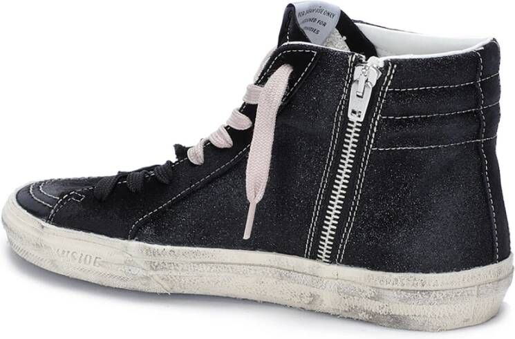 Golden Goose Zwarte Glittery Slide Classic Sneakers Black Dames