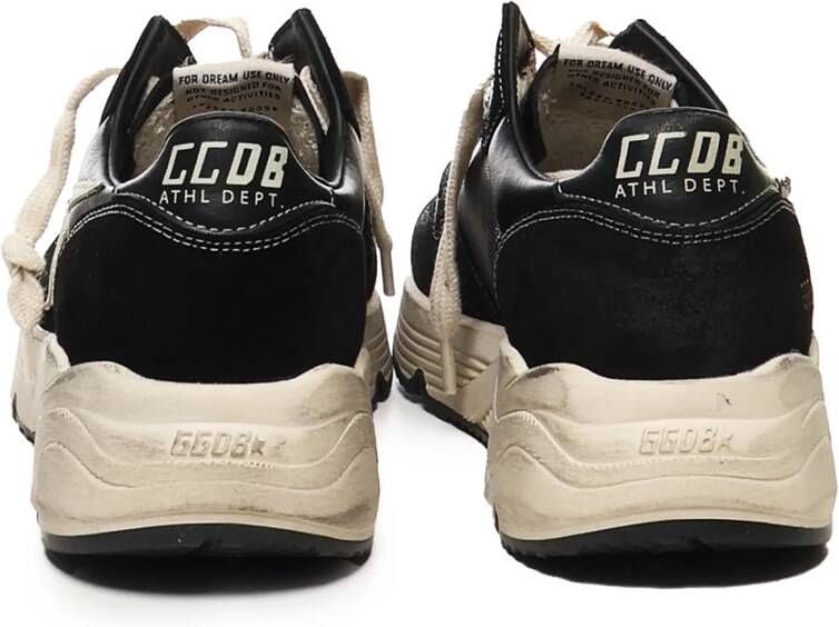 Golden Goose Zwarte hardloopsneakers met leren ster Black Dames