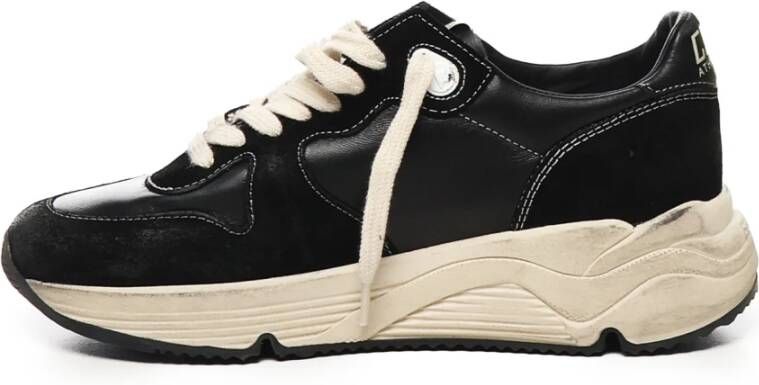 Golden Goose Zwarte hardloopsneakers met leren ster Black Dames