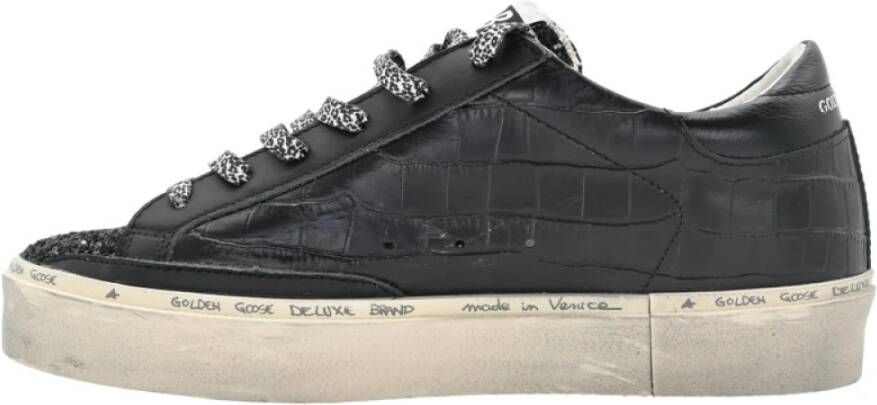 Golden Goose Zwarte Krokodil Hi-Star Sneakers Black Dames