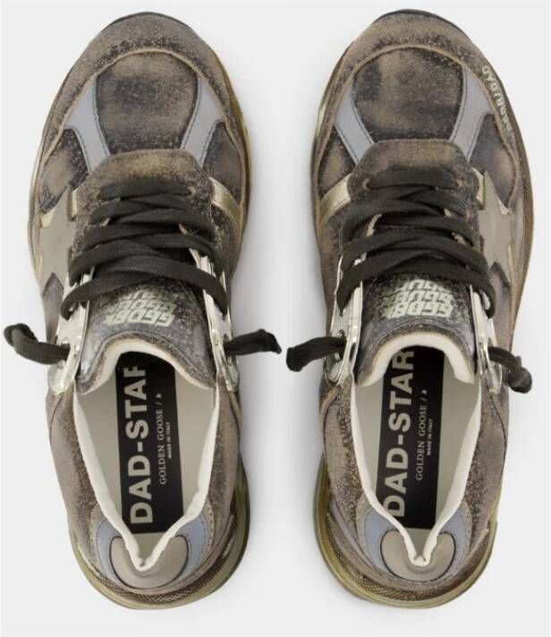 Golden Goose Zwarte Leren Dad Sneakers Multicolor Dames