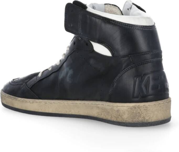 Golden Goose Zwarte Leren High Top Sneakers Black Heren