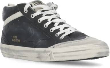 Golden Goose Zwarte Leren High-Top Sneakers Mannen Black Heren