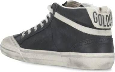 Golden Goose Zwarte Leren High-Top Sneakers Mannen Black Heren