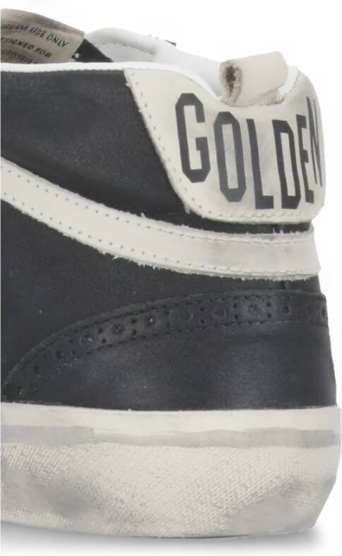 Golden Goose Zwarte Leren High-Top Sneakers Mannen Black Heren