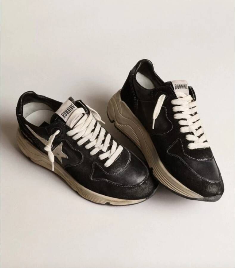 Golden Goose Zwarte Leren Sneakers Black Dames