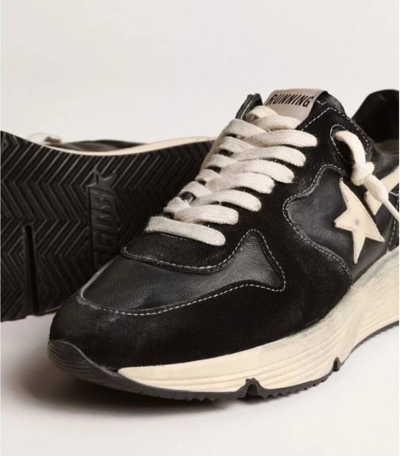 Golden Goose Zwarte Leren Sneakers Black Dames