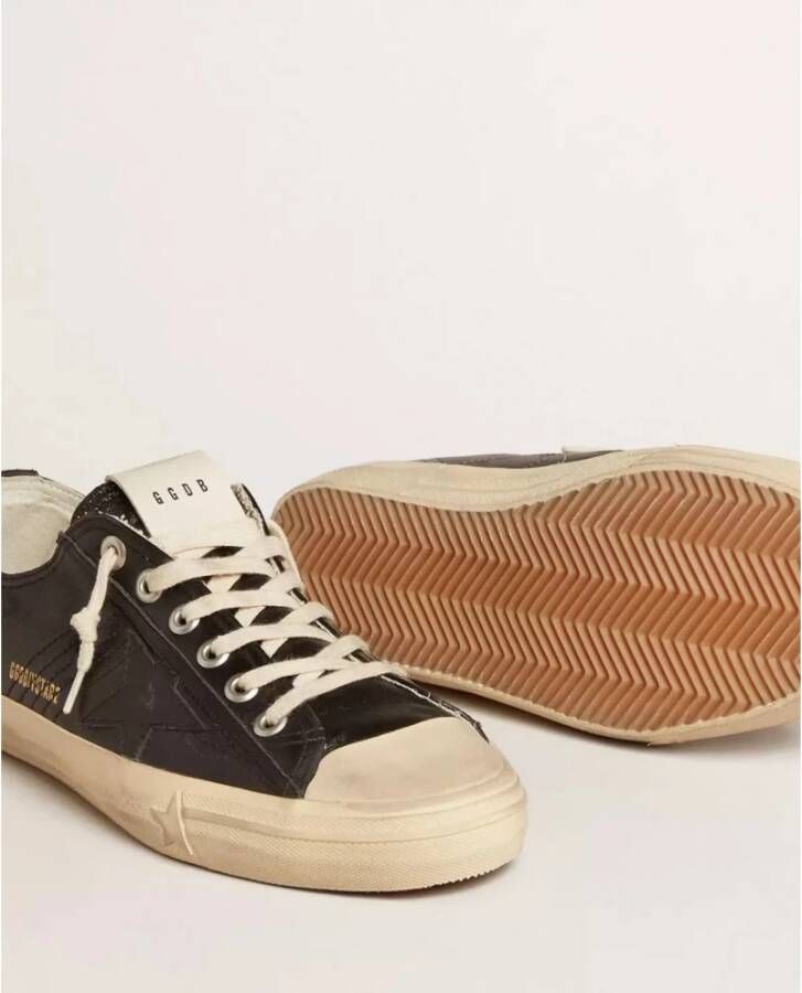 Golden Goose Zwarte leren sneakers Black Heren