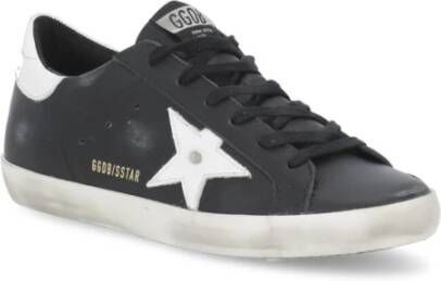 Golden Goose Zwarte Leren Sneakers met Iconische Ster Zwart Dames