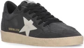 Golden Goose Zwarte Leren Sneakers met Sterdetail Black Heren