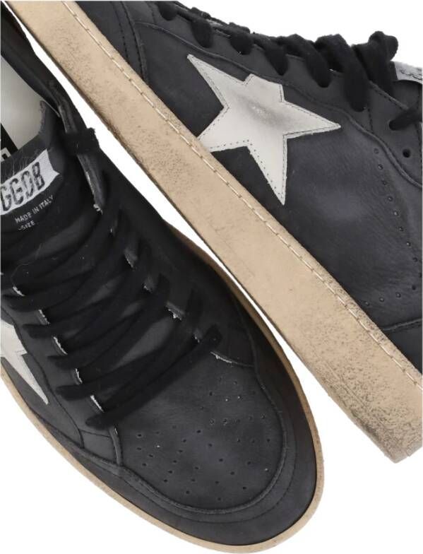 Golden Goose Zwarte Leren Sneakers met Sterdetail Black Heren