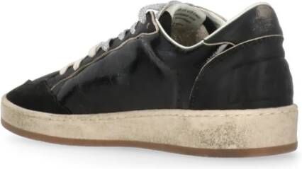 Golden Goose Zwarte leren sneakers met vernietigd effect Black Dames