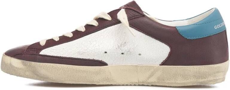 Golden Goose Zwarte Leren Super Star Sneakers Multicolor Heren