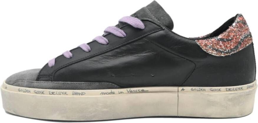 Golden Goose Zwarte Luipaardster Sneakers Black Dames