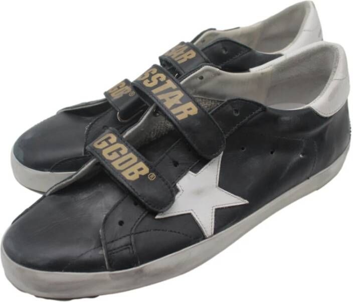 Golden Goose Zwarte Old School Sneakers Gray Heren