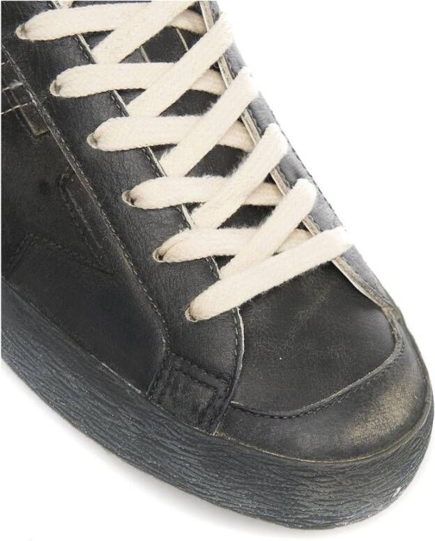 Golden Goose Zwarte Sneakers Dubbele Teen Stijl Black Heren