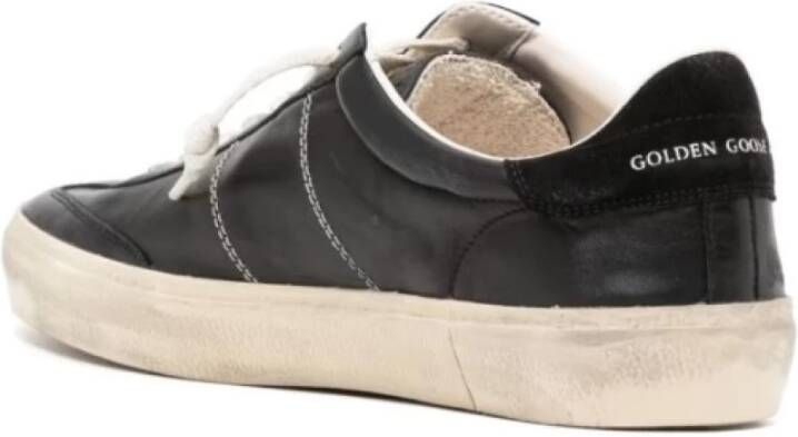 Golden Goose Zwarte Soul-Star Leren Sneakers Black Heren