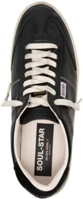 Golden Goose Zwarte Soul-Star Leren Sneakers Black Heren