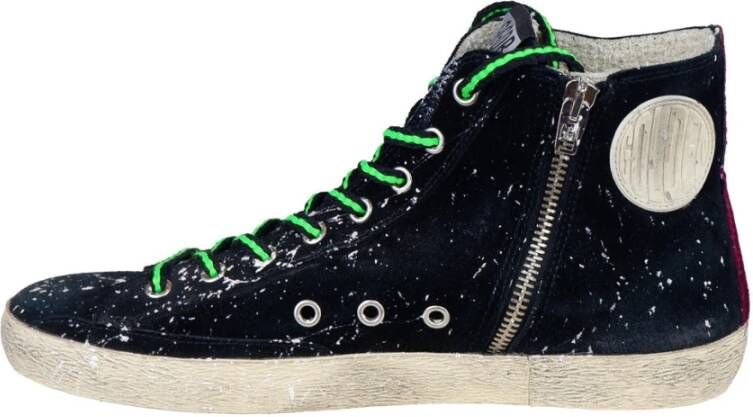 Golden Goose Zwarte Suède High Top Sneakers Black Dames